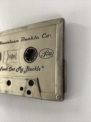Cassette Belt Buckle “Get The Funk Out My Buckle” Great American Buckle Co.