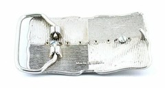 Silver Color Southwest Western 1963 Franklin 50 Cent Half Dollar Belt Buckle