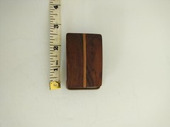 Vintage Ampersand Brass Mixed Woods Belt Buckle Kalamazoo Michigan 2.5&Prime;
