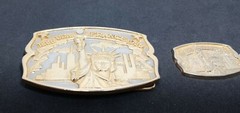 1886 USA France 1986 Statue Of Liberty Belt Buckle& Keychain Hammond Int&rsquo;l Mint