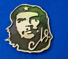 Che Guevara Portrait Black and Silvertone Belt Buckle 3.25&Prime; x 2.75&Prime;
