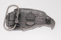 Siskiyou 1989 Bald Eagle Head Metal Belt Buckle #A-85