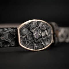 Genuine Exotic Pirarucu Monster Fish Western Belt with Removable Buckle – Rustic