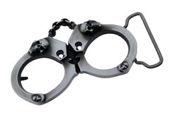 Men Handcuffs Belt Buckle Hand Cuff Rock Skull Seleton Antique Metal Halloween