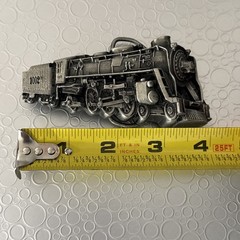 Vintage 1978 Bergamot Brass Works Locomotive Train Belt Buckle 1002 K-39