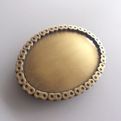 Antique Bronze Plated Oval Rider Blank Belt Buckle for Engraving