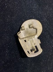 Vintage French Horn 3D Relief SOLID BRASS BELT BUCKLE 1978 BARON BUCKLES