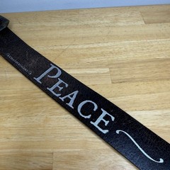 Rare VTG Peace Love Happiness Hippie Belt Boho Leather Unisex Dillon Rogers Read