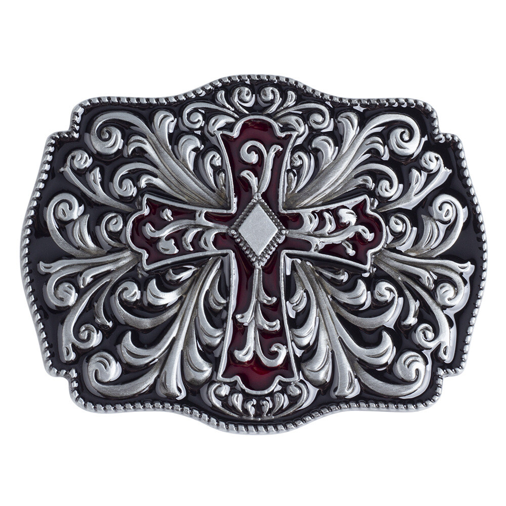 Christian Cross Belt Buckle Western Cowboy Motorcycle Riding Belt Buckle