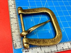 Replacement Brass Tone Studded Theme Harp Shaped Vintage Belt Buckle