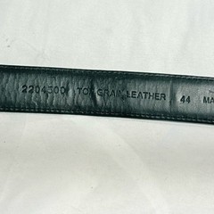 Patent Black Leather Belt with Oval Silver Accent silver tone buckle size 44