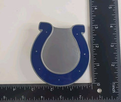 Indianapolis Colts Belt Buckle Pewter Blue Enamel Logo Official NFL Football Vtg