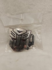 Transformers Autobot Belt Buckle 2009 Hasbro Red Metal New Sealed