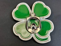 Lucky Four Leaf Clover Shamrock Cut Out Novelty Belt Buckle with Bottle Opener