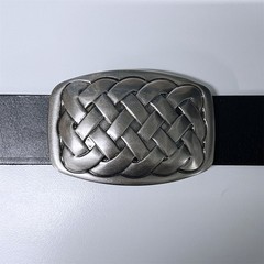 Vintage Silver Plated Cross Knot Solid Brass Belt Buckle BS020SL