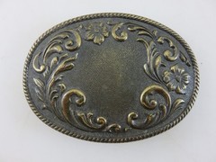 UNBRANDED Brass Floral Rope For Monogram Western Belt Buckle Made In USA