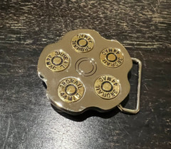 GUN SPINNER BULLET Belt Buckle – Metal Belt Buckle – Brand New