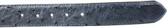 Genuine Exotic Full Quill Ostrich Skin Western Belt with Removable Buckle – Blue