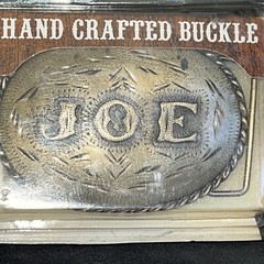 JOE belt buck Personalized Hand Crafted Made in USA Denver Colorado.