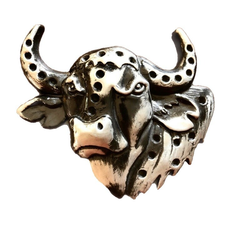 Western Cow Steer Head Belt Buckle