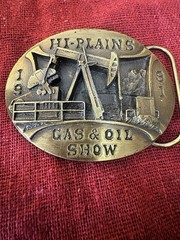 1991 Hi-Plains Gas & Oil Show Belt Buckle Ltd Ed #29/500 Guymon Oklahoma