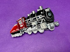 Steam Engine Train Locomotive Rail Road Collectors Vintage 1980 Belt Buckle
