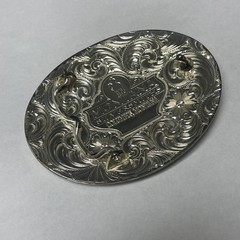Montana Silversmiths Two-Tone Buffalo Nickel Belt Buckle with Longhorn Skull