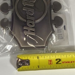 NEW Hard Rock Cafe Guitar Head Silver Metal Belt Buckle Music J5
