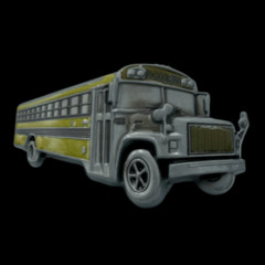 School Bus Yellow 3D Bus Driver Metal Belt Buckle