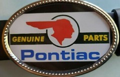 PONTIAC VINTAGE « GENUINE PARTS » Epoxy Buckle Epoxy Photo Buckle