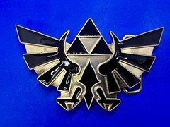 The Legend of Zelda Iconic Golden Hylian Crest 2008 Nintendo Belt Buckle