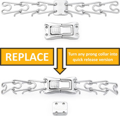 Quick-Release Buckle for Prong Collar, Stainless Steel Metal Buckle for 2.25Mm 3