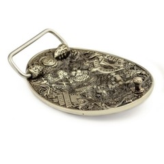 Capricorn german silver belt buckle, Sea Goat Horoscope Astrological Zodiac Sign