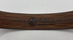 Vintage Larry Mahan Tooled Embroidered Leather Belt 6511 size 34