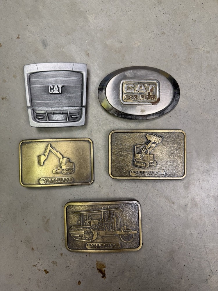 Vintage Caterpillar (CAT) Cowboy Belt Buckle Lot 5