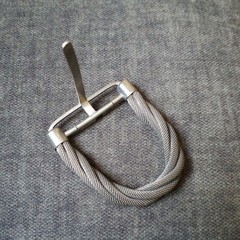 Vintage cool twisted round silver chain Belt Buckle women&rsquo;s or men&rsquo;s