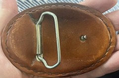 LEATHER BELT BUCKLE WITH NAME MIKE