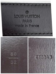 Louis Vuitton Epi Saint-Cloud Classic Belt Brown Men&rsquo;s Silver Buckle