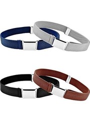 4 Pcs Kids Buckle Belt Kid Adjustable Elastic Belt Boy Stretch Belt for