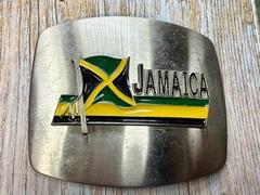 Jamaican Country Flag Jamaica Rasta Rastafarian Patriotic Belt Buckle