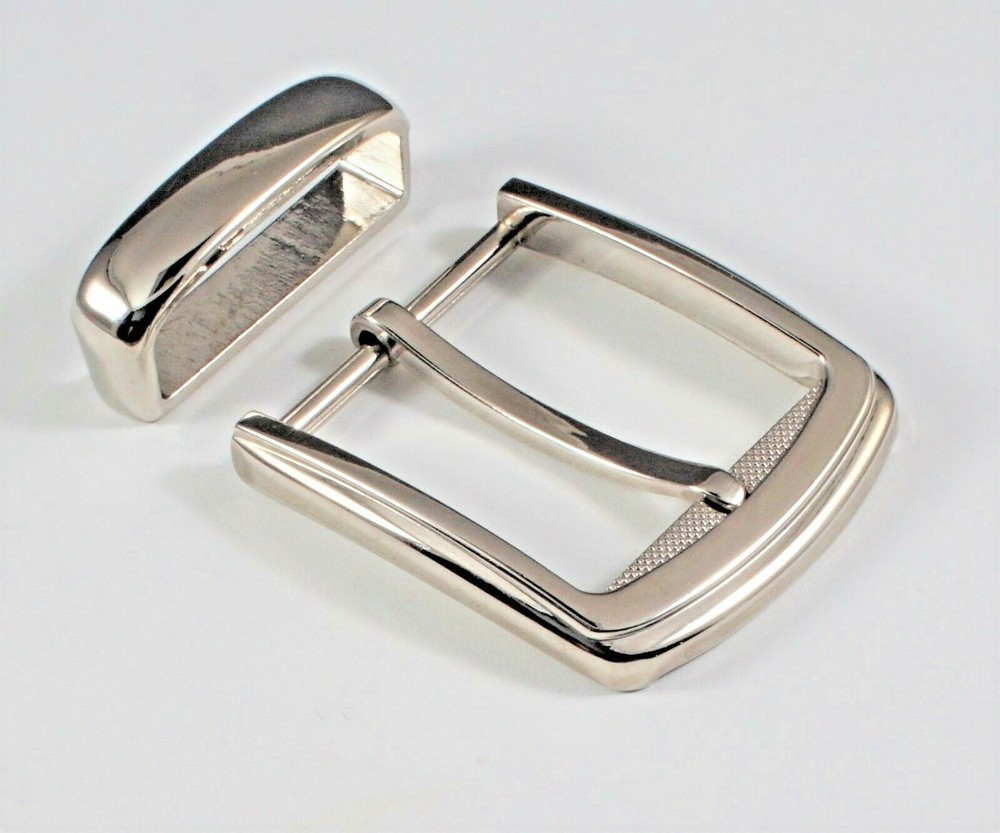 New 1 1/2&Prime;(38mm) pin buckle + loop buckle set(#T11) man women nickel color USA