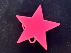 Pink Girlie Star Shaped Cutout Kids Women&rsquo;s Fun Bright Large Belt Buckle