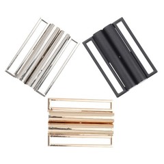 3Pcs Durable Zinc Alloy Metal Buckles with Side Release for Waist Belts DIY Use