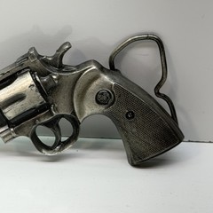 Vintage 1978 Bergamot Brass Works Revolver Pistol Gun Belt Buckle L-156 USA Mens