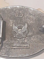 Flying Goose Western Belt Buckle Brass Great American Buckle Co Chicago 1980