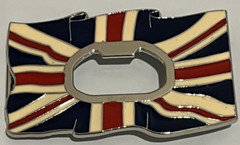 Union Jack Flag British Beer Bottle Opener Novelty Belt Buckle Humorous Modern