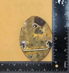 ALASKAN HOWLING WOLF MOONLIGHT BRASS & SILVER BELT BUCKLE BLUE PEARL RESIN INLAY