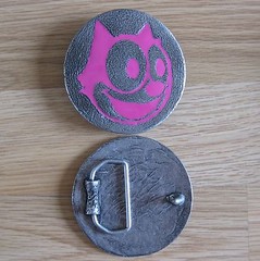 Felix the cat cartoon belt buckle