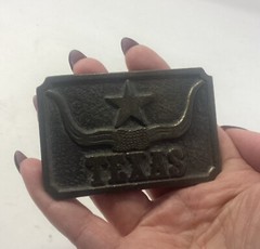 CDC Metalworks Belt Buckle Texas Star & Longhorns Large 3.5&Prime; Southern
