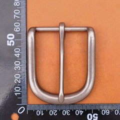 Solid Antique Silver Prong Pin Buckle Men Leather Belt Replacement Buckle 39mm